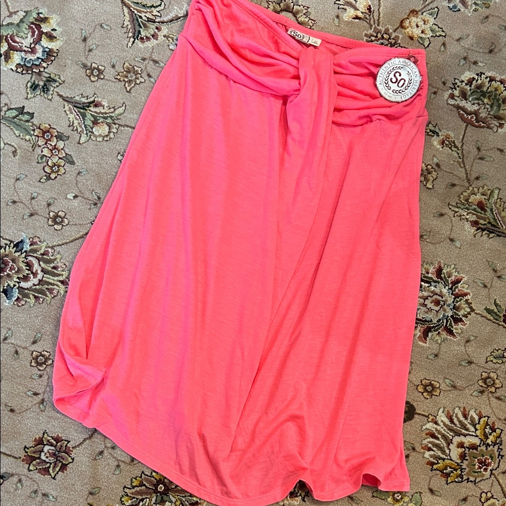 Hot Pink Strapless Swim Cover up or Skirt-Sz S - NWT
